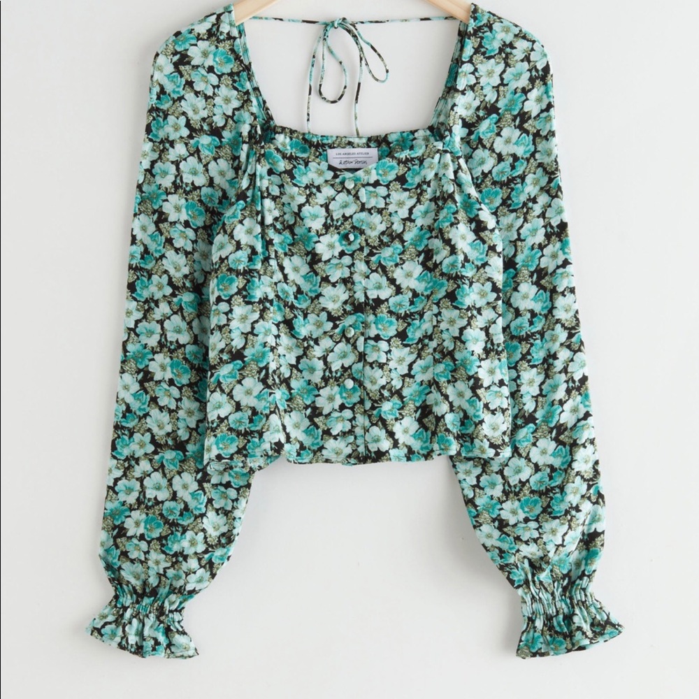 & Other Stories Ruffled Cuff Button Up. Size: US 4